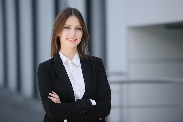 portrait beautiful woman street with her arms crossed her chest 668450 121